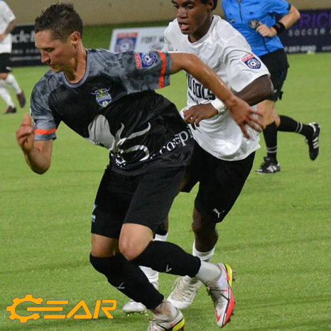 Wearing moisture-wicking and durable fabrics is crucial for soccer players.