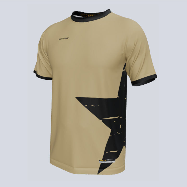 Load image into Gallery viewer, Side view of dry-fit Lone Star team jersey in athletic cut