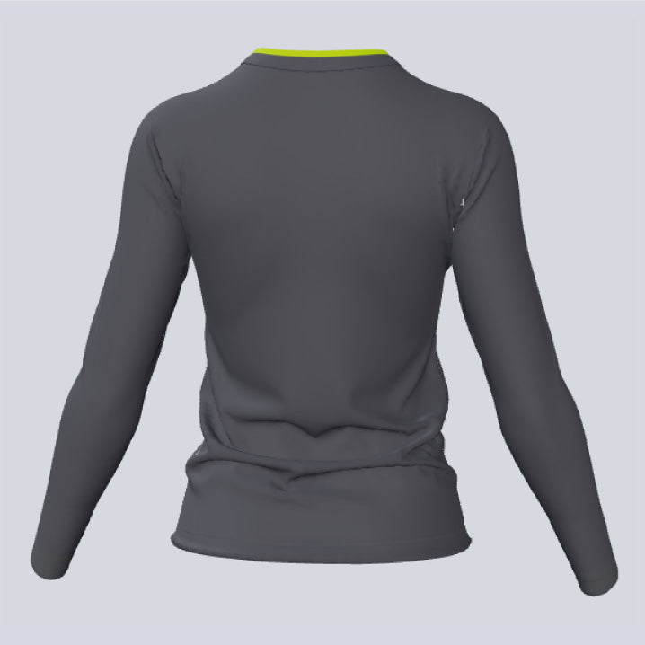 Load image into Gallery viewer, Back view of moisture-wicking custom Core long sleeve jersey