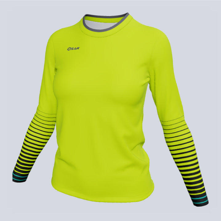 Load image into Gallery viewer, Front view of custom ladies long sleeve jersey