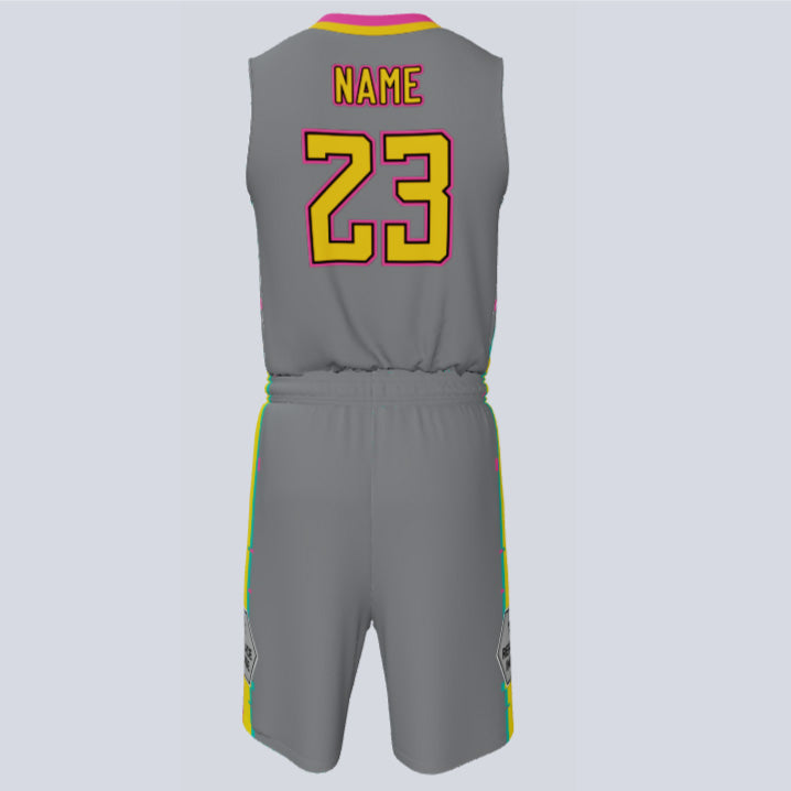 Load image into Gallery viewer, Custom Reversible Double Ply Basketball Glitch Uniform