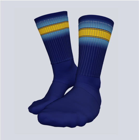 Front view of Custom Linefade Crew Socks