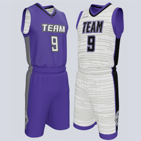 Custom Reversible Double Ply Basketball Nitro Uniform