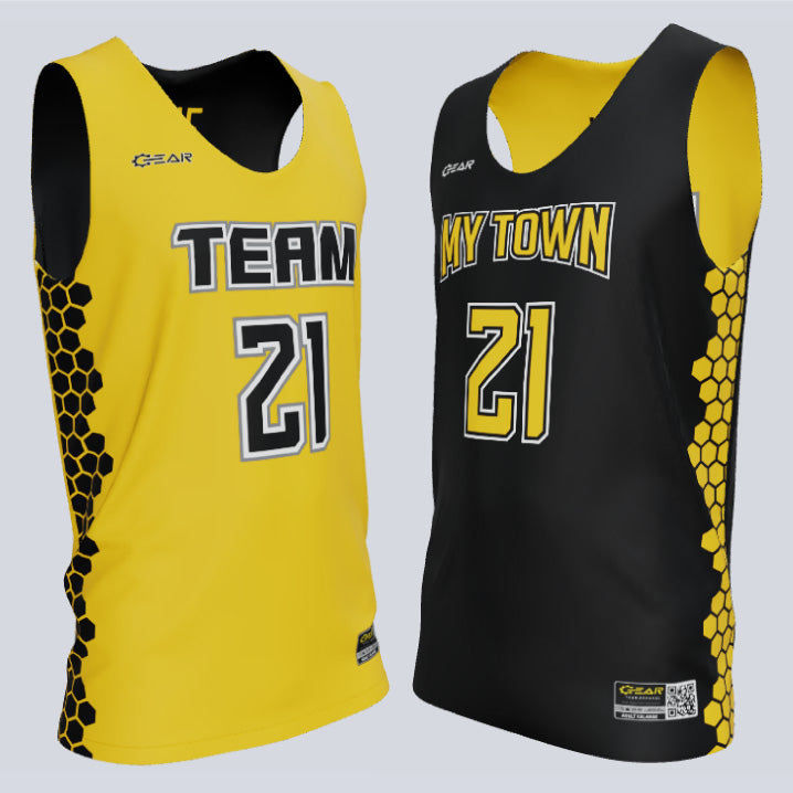 トップス ON FIRE REVERSIBLE BBALL JERSEY IN BLACK Amazon.com: Epic Men's Full-Court 2-Layer Reversible Tank