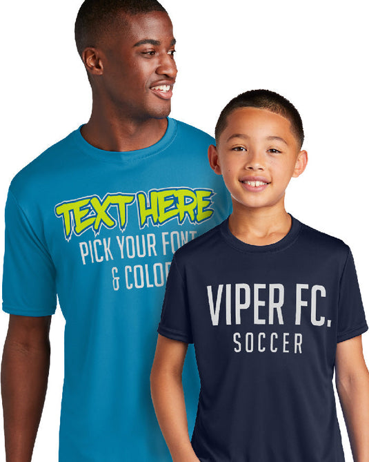 Custom-designed PolyCool t-shirt with Gear Team Apparel printing