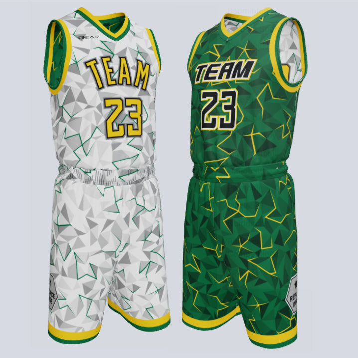 Load image into Gallery viewer, Custom Reversible Double Ply Basketball Prism Uniform