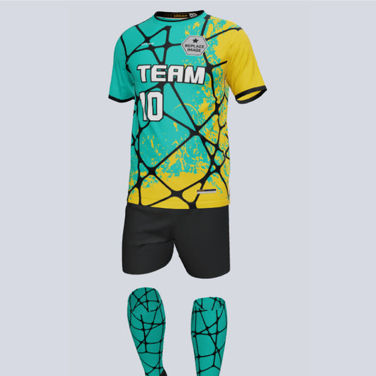 Custom Premium Racer Soccer Uniform and Socks built for durability and style
