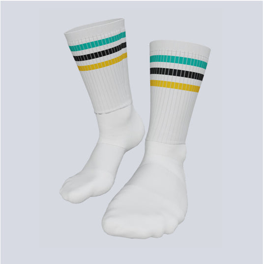 Multiple color variations of Racer III custom socks