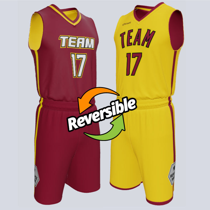 Load image into Gallery viewer, Custom Reversible Double Ply Basketball Steal Uniform