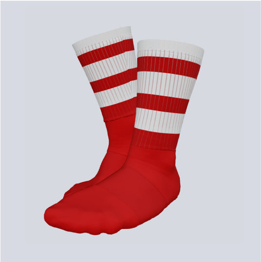 Custom Steel Crew socks showing personalized design