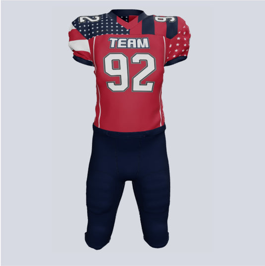 Custom Team America Football Uniform with breathable fabric
