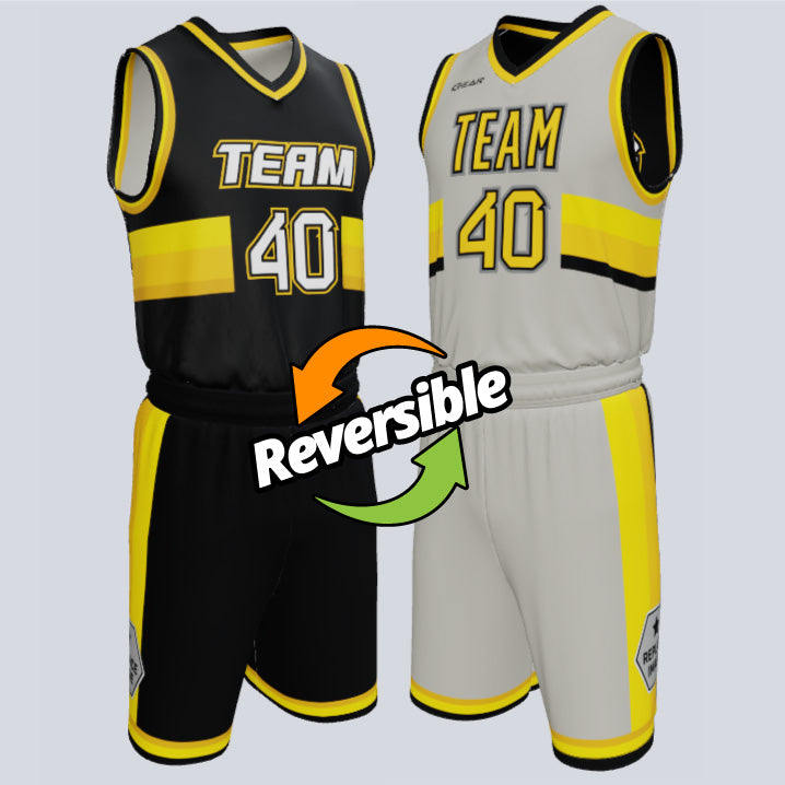 Load image into Gallery viewer, Custom Reversible Double Ply Basketball Top Center Uniform