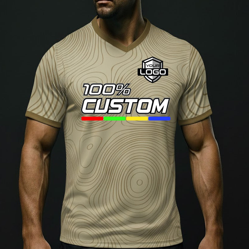 Load image into Gallery viewer, Custom Topo Premium V-Neck Jersey