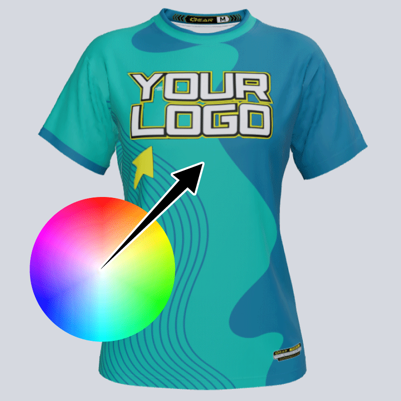 Load image into Gallery viewer, Custom Wave team jersey designed for female athletes
