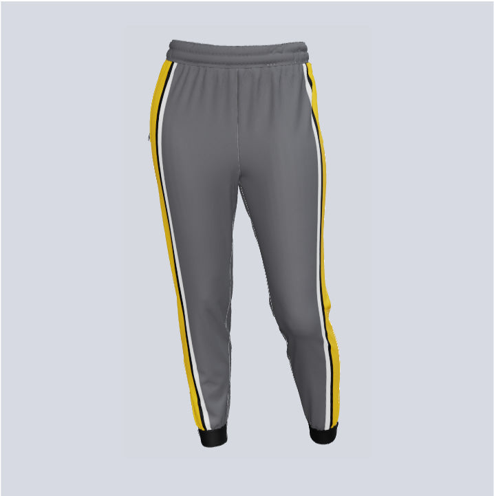 Load image into Gallery viewer, Custom Wide Stripe Ladies Track Pant w/Ankle Zips
