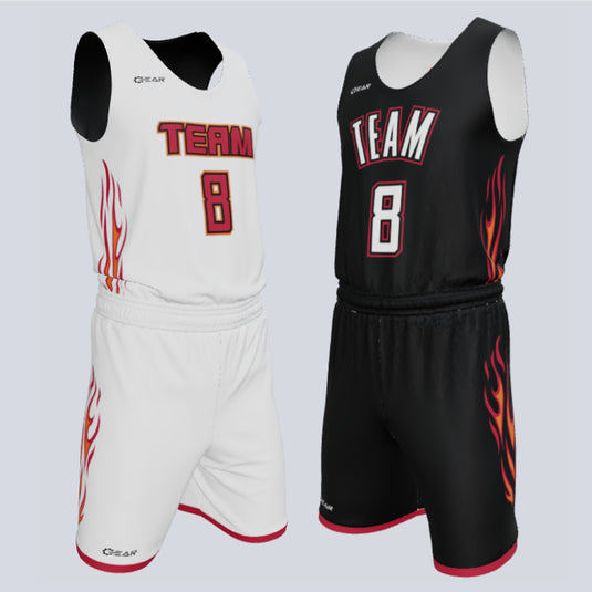 Custom Reversible Single-Ply Basketball Blaze Uniform