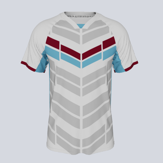 Front view of custom Charger sublimated team jersey