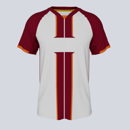 Front view of custom Doom team jersey with DuraCool sublimated fabric