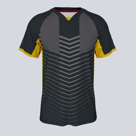 Front view of custom Razor team jersey with DuraCool sublimated fabric