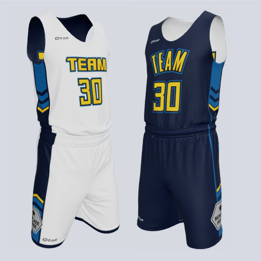 Custom Reversible Single-Ply Basketball Cutter Uniform, designed for performance
