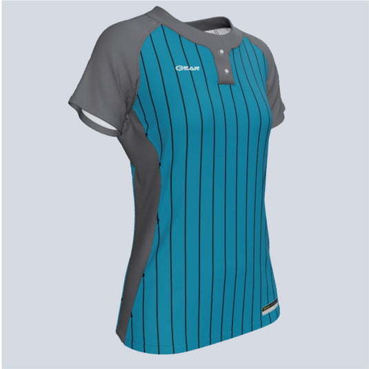 Ladies Core Two Button Custom Softball Jersey