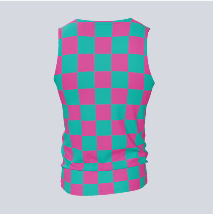 Load image into Gallery viewer, Custom Fitted Track Singlet Checker Jersey
