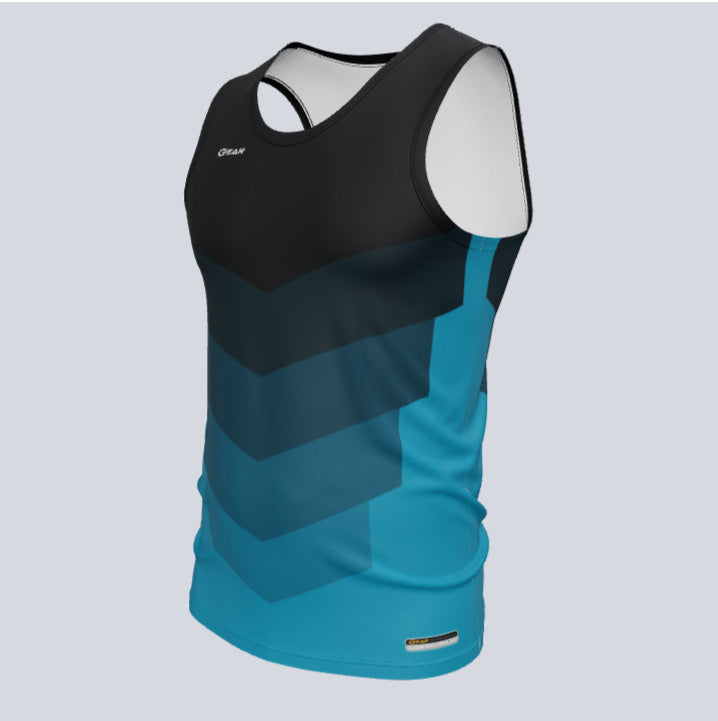 Load image into Gallery viewer, Custom Fitted Track Singlet Chevron Jersey
