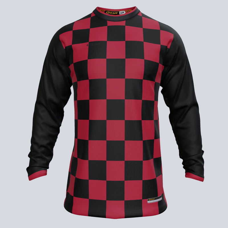 Load image into Gallery viewer, Custom Checkered Long Sleeve Jersey