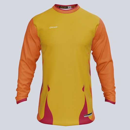 Custom Fire Long Sleeve Jersey