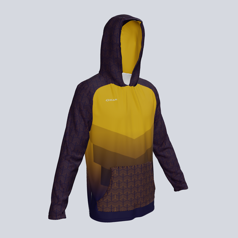 Load image into Gallery viewer, Long Sleeve Lightweight Chevron Hoodie w/pocket
