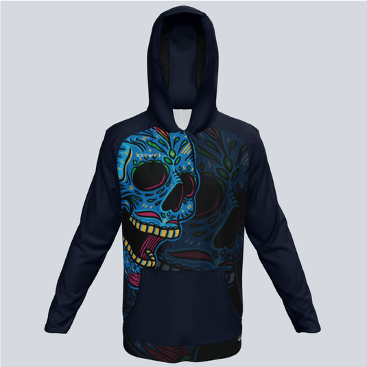 Long Sleeve Lightweight Skull Candy Hoodie with a pocket