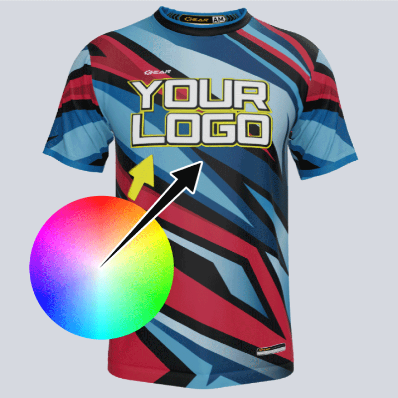 Load image into Gallery viewer, Custom team logo on front of Lightning Jersey