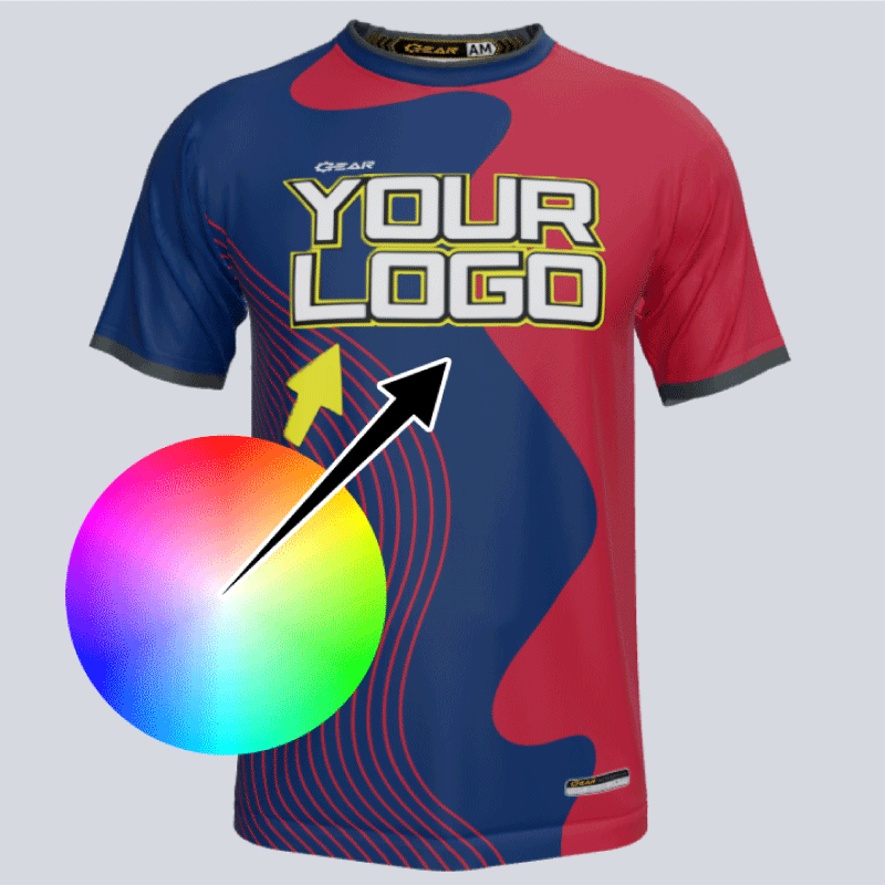 Load image into Gallery viewer, Full display of Custom Team Wave Jersey