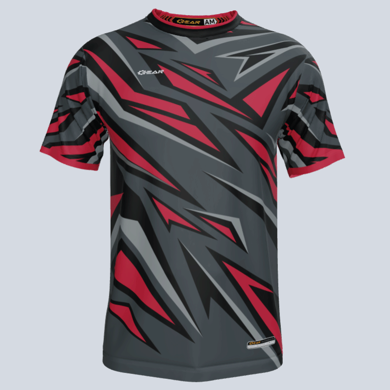 Load image into Gallery viewer, Front view of Custom Team Blitz Jersey with sublimated design