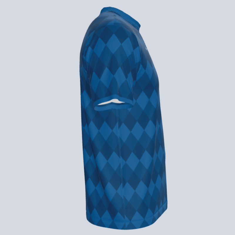 Load image into Gallery viewer, Side view of breathable Diamond Jersey in action