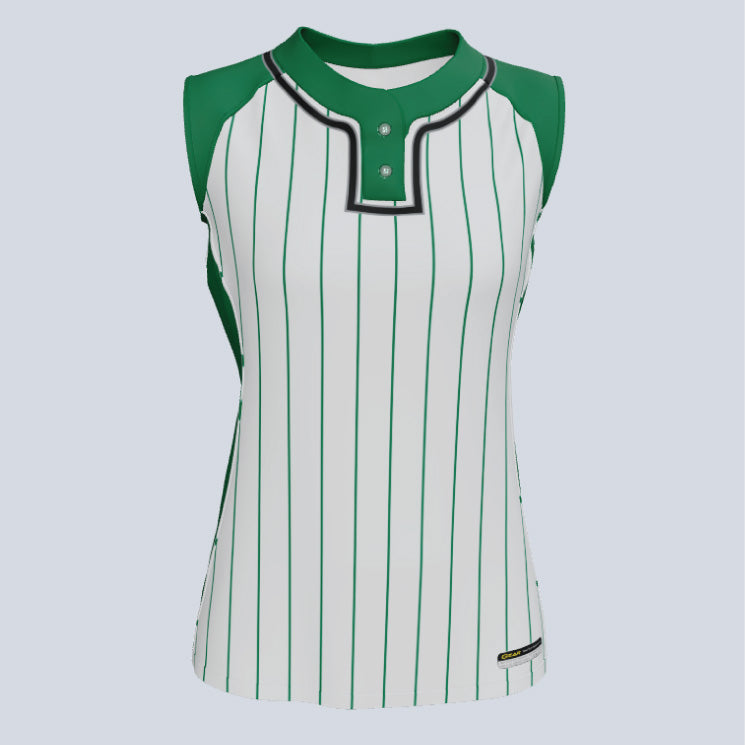 Load image into Gallery viewer, Ladies Elite Two Button Sleeveless Custom Softball Jersey