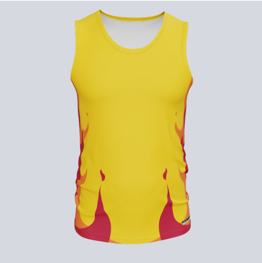 Custom Fitted Track Singlet Fire Jersey