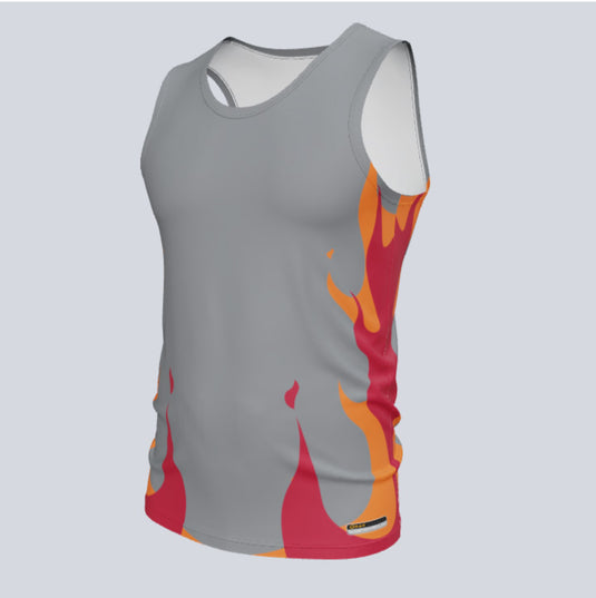 Custom Fitted Track Singlet Fire Jersey