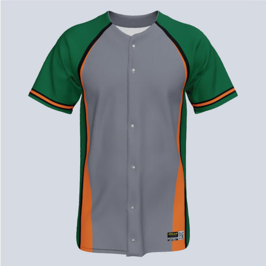 Full Button Baseball Diamond Custom Jersey