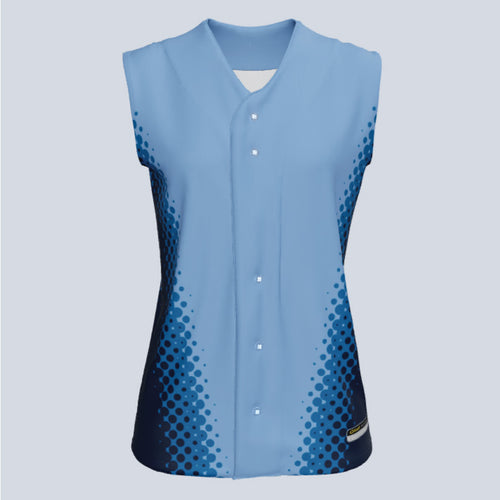 Ladies Maze Full Button Sleeveless Custom Softball Jersey