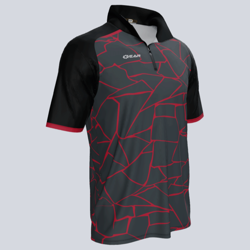 Load image into Gallery viewer, Broken Short Sleeve 1/4 ZIP