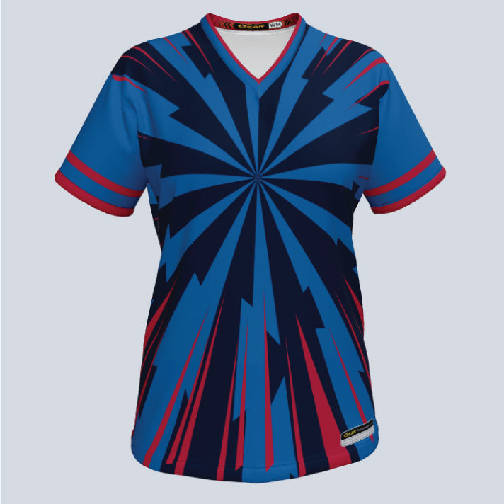 Load image into Gallery viewer, Ladies Comic Slam V-Neck Custom Jersey