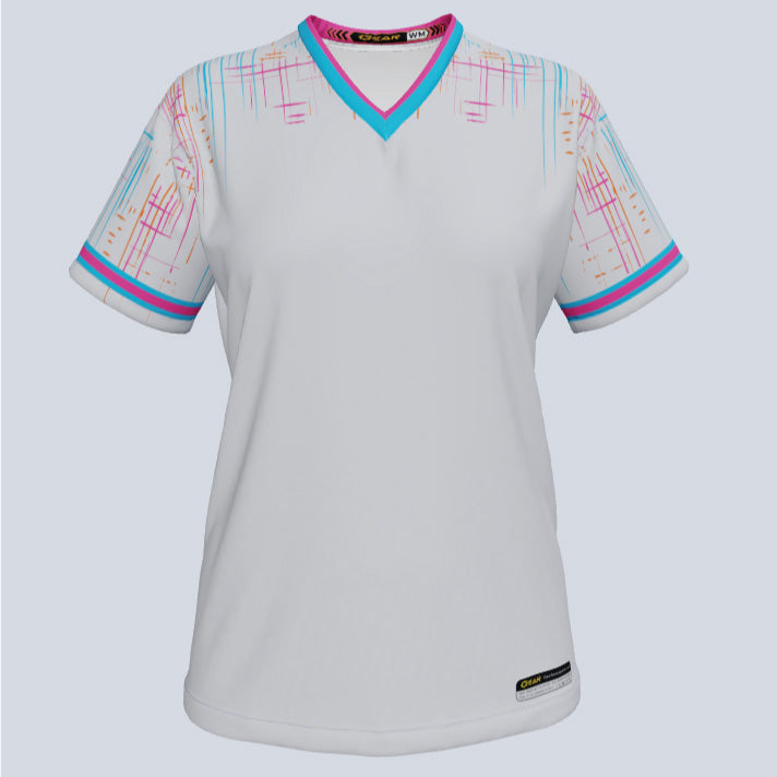 Load image into Gallery viewer, Ladies Flare V-Neck Custom Jersey