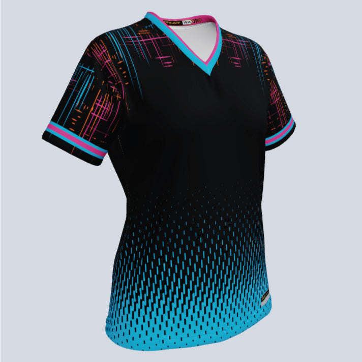 Load image into Gallery viewer, Ladies Flare V-Neck Custom Jersey
