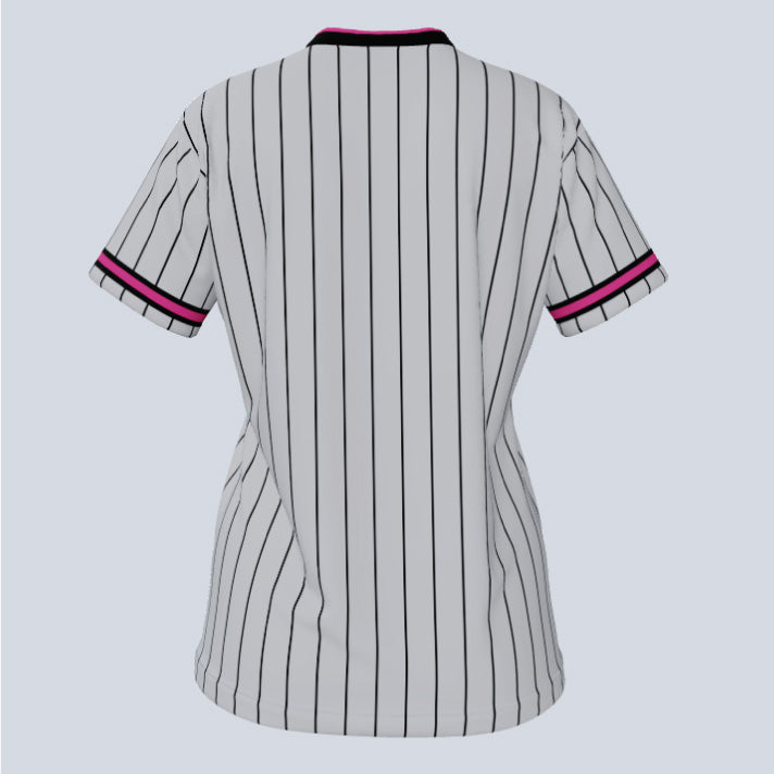 Load image into Gallery viewer, Ladies Pinstripe V-Neck Custom Jersey