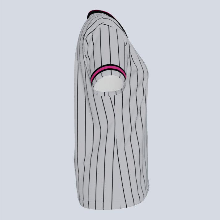 Load image into Gallery viewer, Ladies Pinstripe V-Neck Custom Jersey