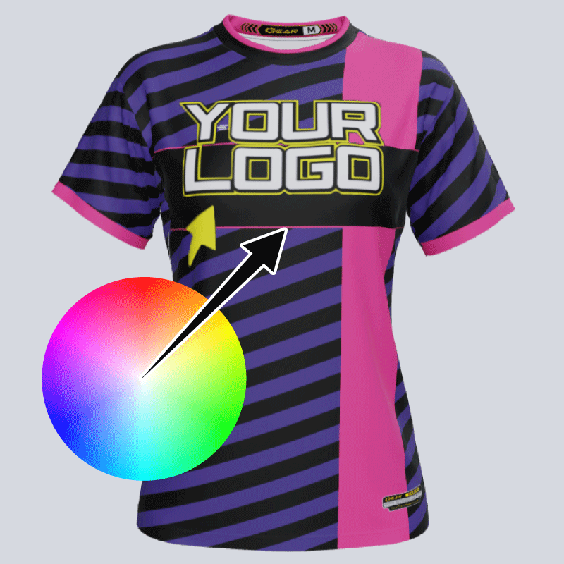 Load image into Gallery viewer, Custom printed team logo on Sabre jersey