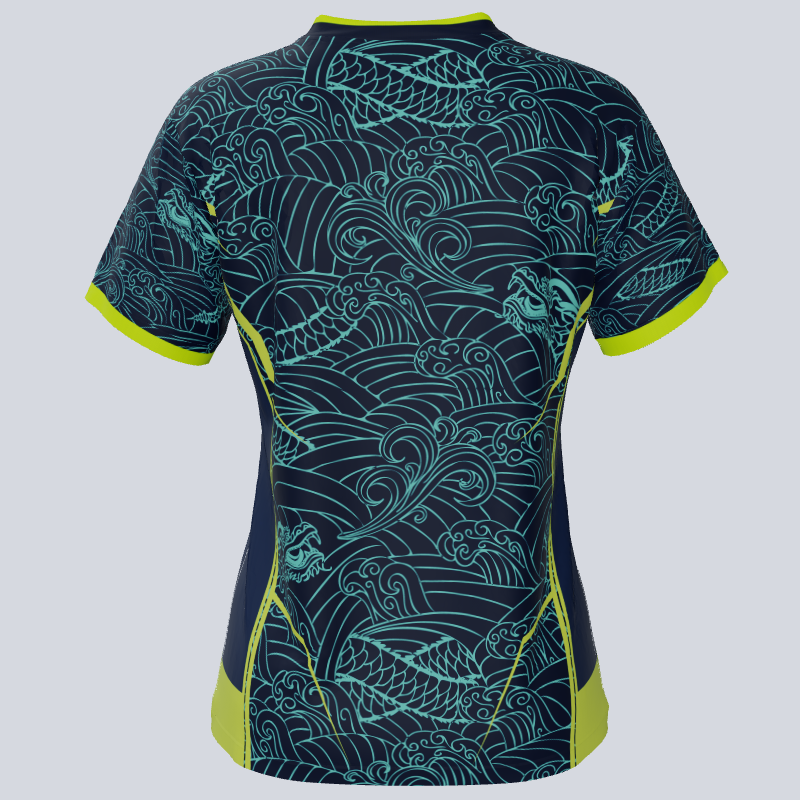 Load image into Gallery viewer, Custom ECO Ladies Water Dragon Soccer Jersey

