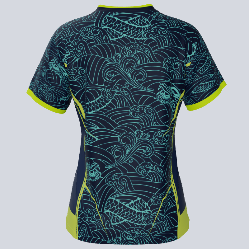 Load image into Gallery viewer, Custom Team Ladies Water Dragon Soccer Jersey