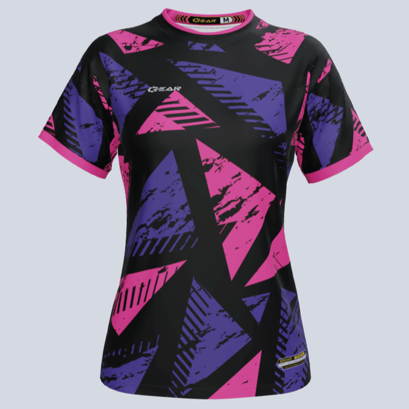 Load image into Gallery viewer, Front view of custom Rough ladies jersey with EcoCool fabric